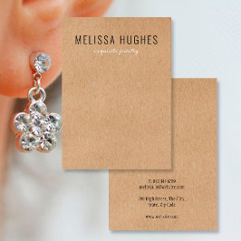 シンプル素朴モダンKraftイヤリング表示カード 名刺