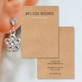 シンプル素朴モダンKraftイヤリング表示カード 名刺