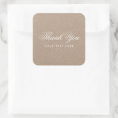 シンプル素朴モダンThank You Sticker スクエアシール (バッグ)