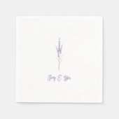 シンプル素朴ラベ結婚ンパーソナライズされたズのナプキン スタンダードカクテルナプキン (正面)