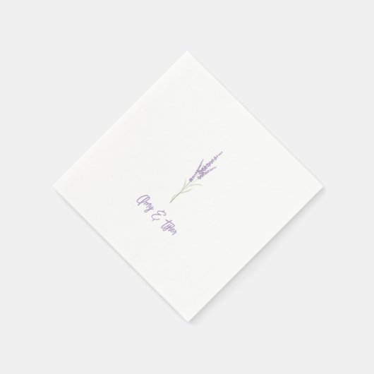 シンプル素朴ラベ結婚ンパーソナライズされたズのナプキン スタンダードカクテルナプキン (角)