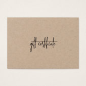 シンプル素朴会社ロゴギフト券 (正面)