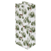 シンプル素朴冬の森の水の色クリスマス ワインギフトバッグ (裏面アングル)