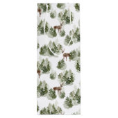 シンプル素朴冬の森の水の色クリスマス ワインギフトバッグ (裏面)