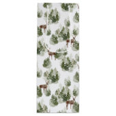 シンプル素朴冬の森の水の色クリスマス ワインギフトバッグ (正面)