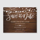 シンプル素朴木の弦のライト日付を保存 (正面)