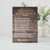 シンプル素朴木ブライダルシャワー招待状 招待状 (スタンド正面)