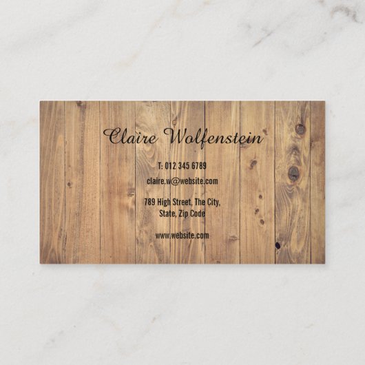 シンプル素朴木効果 名刺 (裏面)