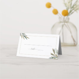 シンプル素朴植物水彩草結婚薬 プレイスカード
