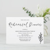 シンプル素朴植物葉リハーサルディナー 招待状 (スタンド正面)