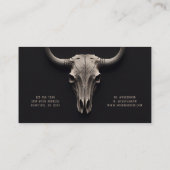 シンプル素朴牛スカル南西ウェスタン 名刺 (裏面)