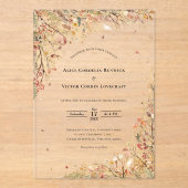 シンプル素朴秋の結婚式 アクリル招待状 (正面)