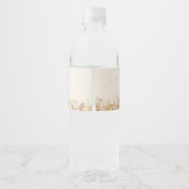 シンプル素朴秋ベージュ結婚ス ペットボトルラベル (裏面)