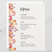 シンプル素朴秋縁ど感謝祭ディナーメニュー (正面/裏面)