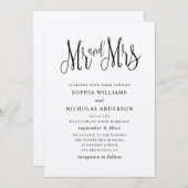 シンプル素朴結婚の。カントリークラフト。ミセス夫妻 招待状 (正面/裏面)