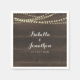 シンプル素朴結婚の スタンダードカクテルナプキン