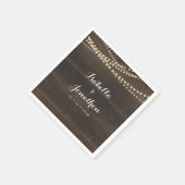 シンプル素朴結婚の スタンダードカクテルナプキン (角)