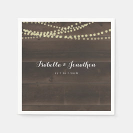 シンプル素朴結婚の スタンダードカクテルナプキン