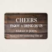 シンプル素朴結婚チケット (正面)