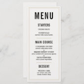 シンプル素朴結婚メニュー メニュー (正面/裏面)