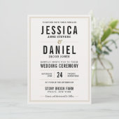 シンプル素朴結婚式招待状 招待状 (スタンド正面)