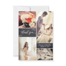 シンプル素朴結婚Photo collage on chalkboard