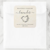 シンプル素朴自家製キャンドルシール スクエアシール (バッグ)