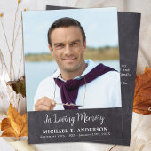 シンプル素朴記念写真葬式 ノートカード