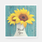 シンプル素朴黄ひまわり スタンダードランチョンナプキン (正面)