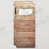 シンプル素朴Barnwood Botanical Herbのメ結婚ニュー メニュー (正面/裏面)