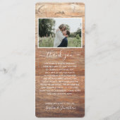 シンプル素朴Barnwood Botanical Herbのメ結婚ニュー メニュー (裏面)