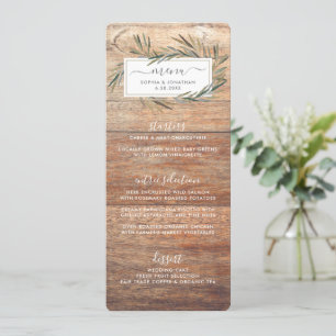 シンプル素朴Barnwood Botanical Herbのメ結婚ニュー メニュー