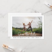 シンプル素朴Double Sided日付写真の保存 カード (正面/裏面インサイチュ)