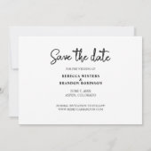 シンプル素朴Double Sided日付写真の保存 カード (裏面)