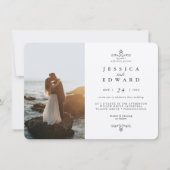 シンプル素朴Kraft 2結婚の写真 招待状 (正面)