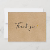 シンプル素朴Kraft Scriptビジネスサンキューカード サンキューカード (正面)