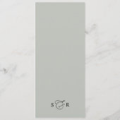 シンプル素朴Sage Greenのディナ結婚ーメニュー メニュー (裏面)