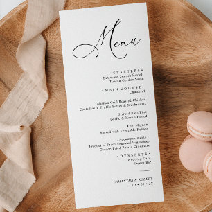 シンプル素朴Sage Greenのディナ結婚ーメニュー メニュー