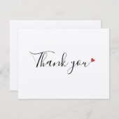 シンプル素朴Script Businessサンキューカード サンキューカード (正面/裏面)