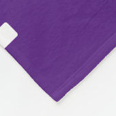 シンプル紫と白の文字メッセージテンプレート フリースブランケット (角)