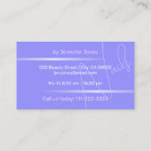 シンプル紫エレガント線シグアンチャーラグジュアリー 名刺 (裏面)