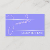 シンプル紫エレガント線シグアンチャーラグジュアリー 名刺 (正面)