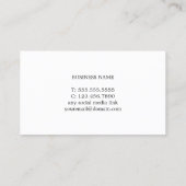 シンプル紫エレガント金ゴールド・ライン・コンサルタント 名刺 (裏面)