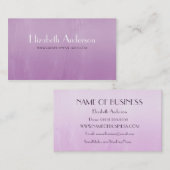 シンプル紫シガーリーック抽象芸術 名刺 (正面/裏面)