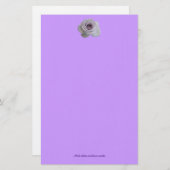 シンプル紫バラ 便箋 (正面/裏面)