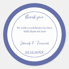 シンプル紫パーソナライズされた結婚の ラウンドシール