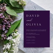 シンプル紫ブラック&ホワイトミニマエレガントリスト