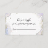 シンプル紫ミニマリストおむつラッフルチケット エンクロージャーカード (正面)