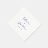 シンプル紫モダン書道結婚の スタンダードカクテルナプキン (角)