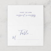 シンプル紫モダン書道結婚の プレイスカード (外部開封)